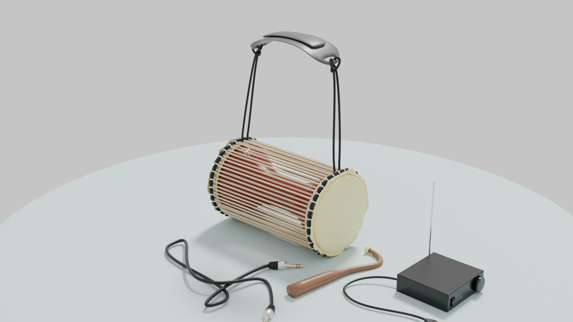 Angled front view with bag zipped and handles upright.